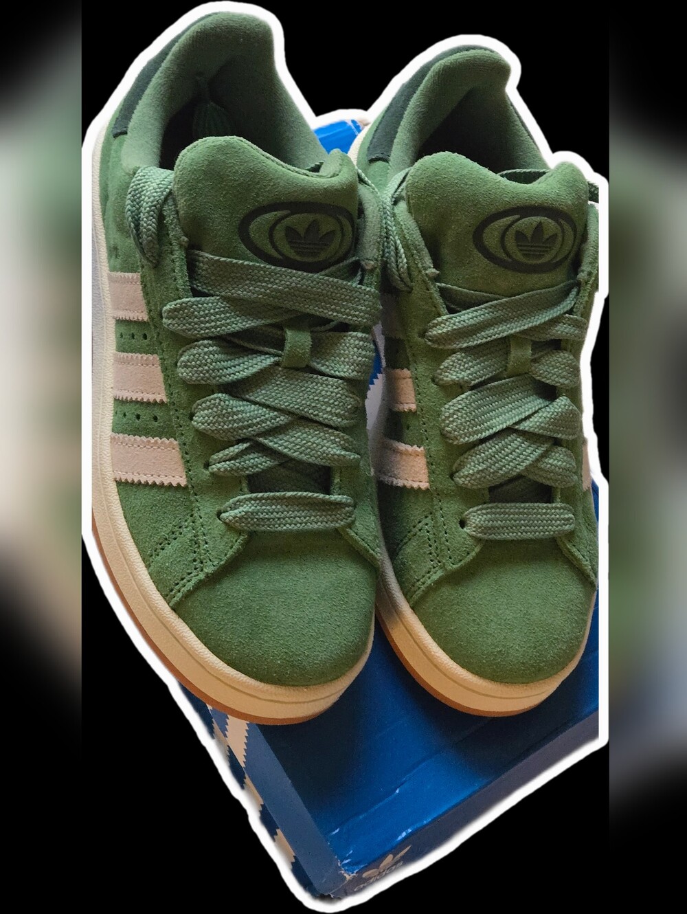 NIB Adidas Originals Campus 00s W Green Suede Sneakers Women's 6.5 - Picture 2 of 9
